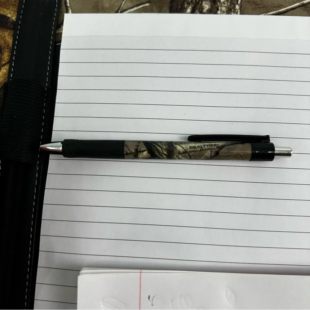 Realtree Black, Brown Camo Padfolio with Legal Pad with Tab & Slip in Closure